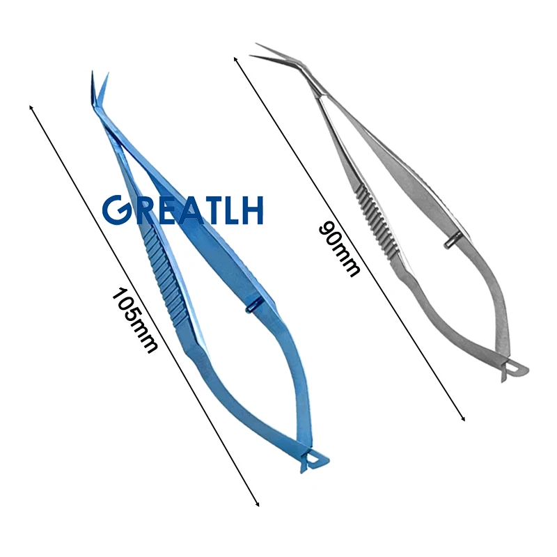 GREATLH Ophthalmic Micro Scissors IOL Cutting Scissors Ophthalmic Surgical Instrument Titanium Alloy Stainless Steel