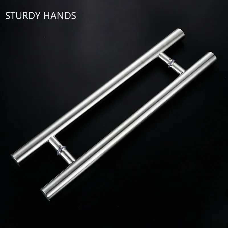 Thick Glass Door Handle Stainless Steel Handle Bathroom Sliding Door Knobs and Pulls Door Handles for Interior Doors Hardware
