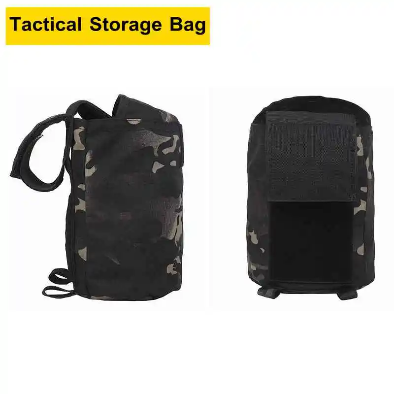 Tactical Storage Bag Barrel Pouch Large Capacity Foldable Waist Pouch Airsoft Hunting Bag Folding Mag Recovery Dump Pouch