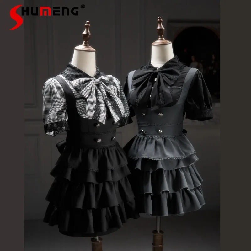 Y2k Chic Design Sense Two-wear Vest Skirt And Shirt Mass-produced Japanese Lolita Subculture Slim-fit Single-breasted Top Blusas