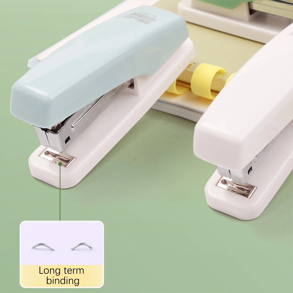 Настольный степлер с 20-футовой емкостью, офисный настольный степлер без помех, легкие степлеры с мягкой ручкой для офиса и школы