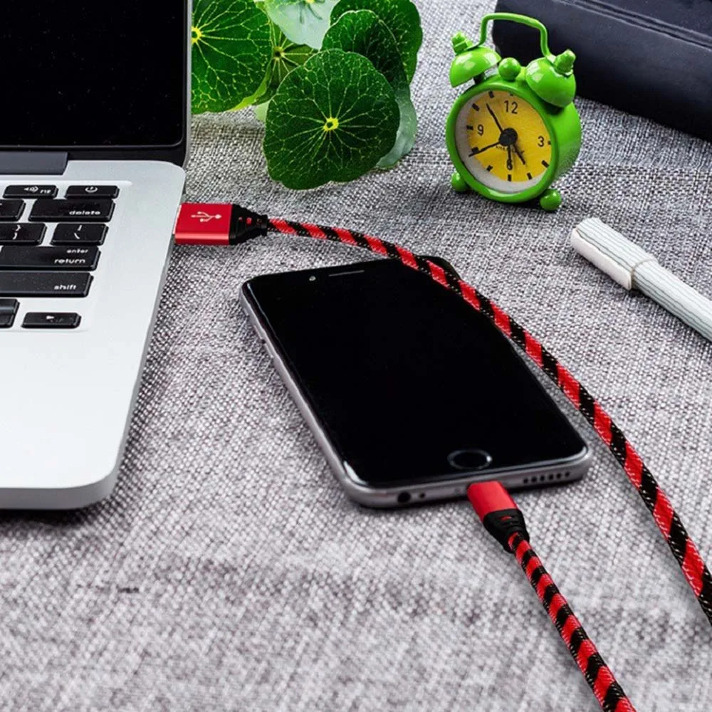 Nylon Braided Wire Charger Cable Micro USB Cable Date Sync 2A Fast Charging For Samsung A3/A5/A7A Huawei Android Mobile Phone