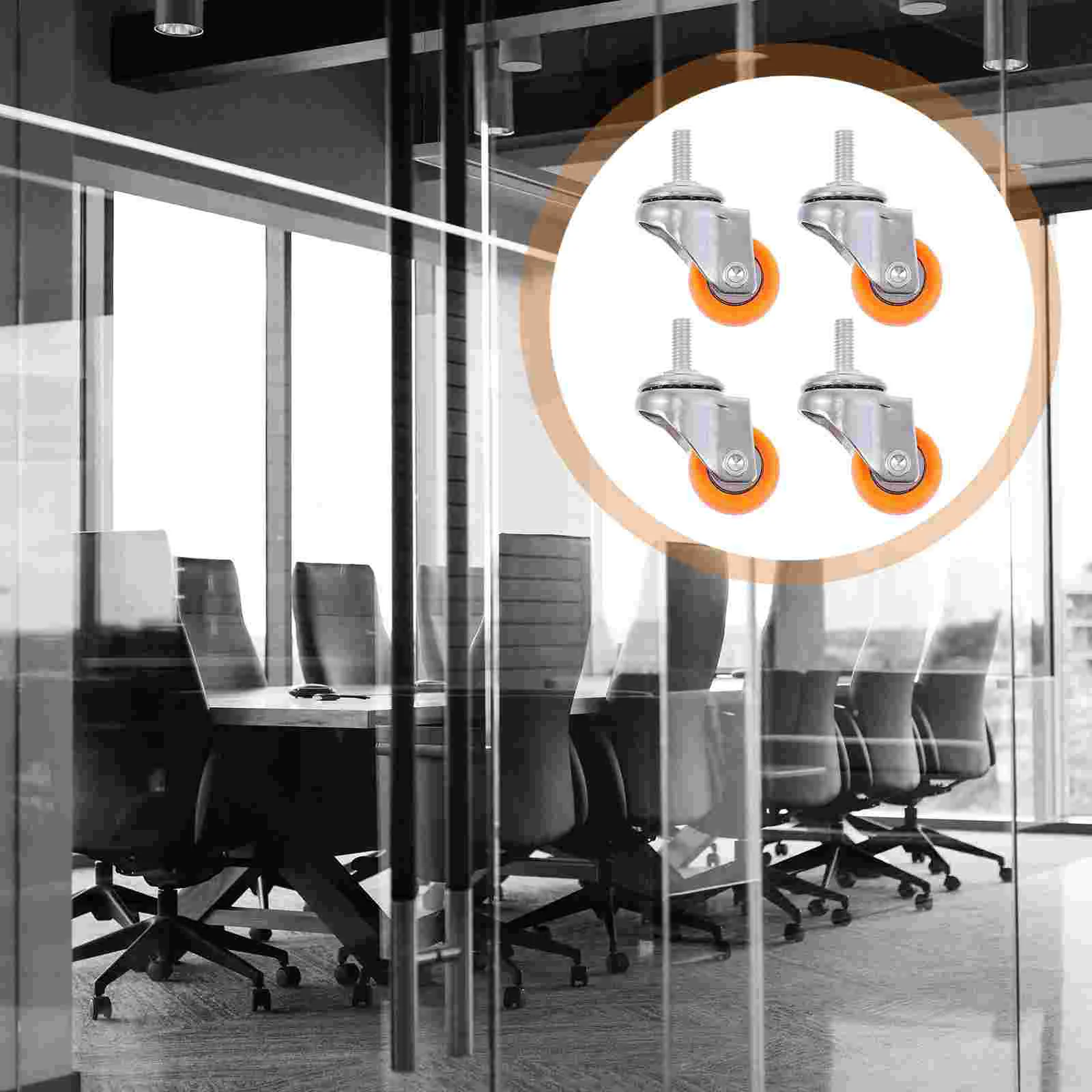 4 Pcs Casters Tire Cabinet Wheel Furniture Industrial Wheels Universal Chair Nylon Shopping