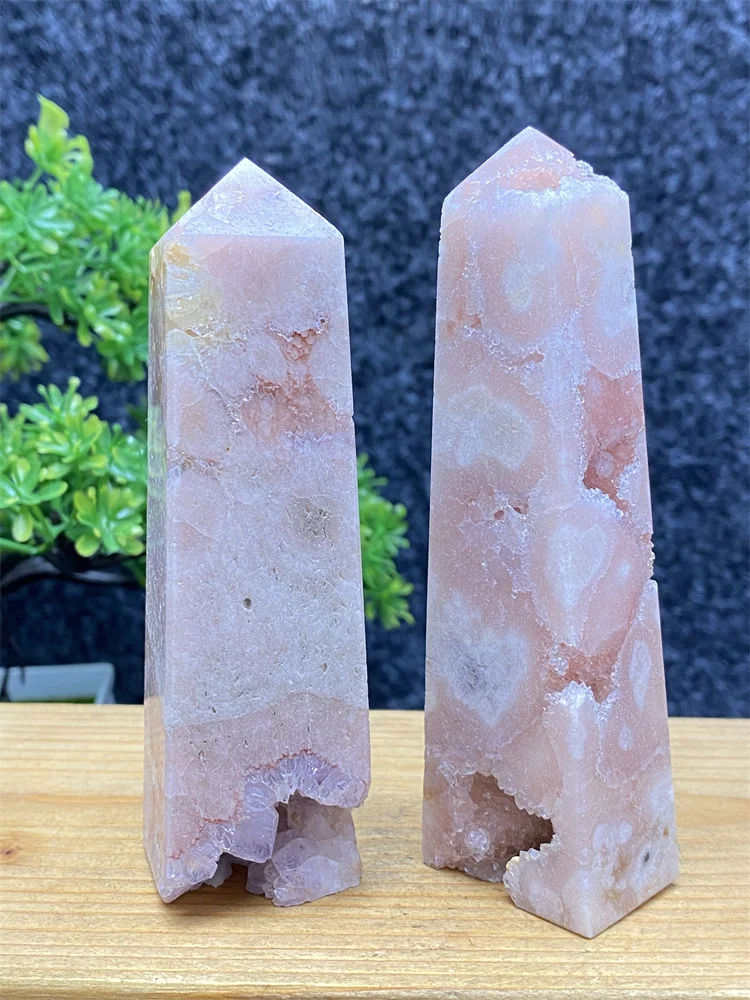 Natural Pink Amethyst Geode Wand  Hand-polished Wand Tip St. Regis Energy Tower  Home Decoration Ornaments