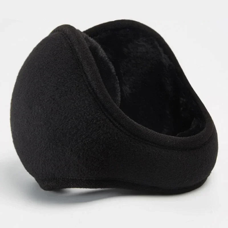 Anti-Cold Winter Earmuffs Solid Color Thickened Fleece Ear Warmers Outdoor Running Cycling Back of the Head Earmuffs