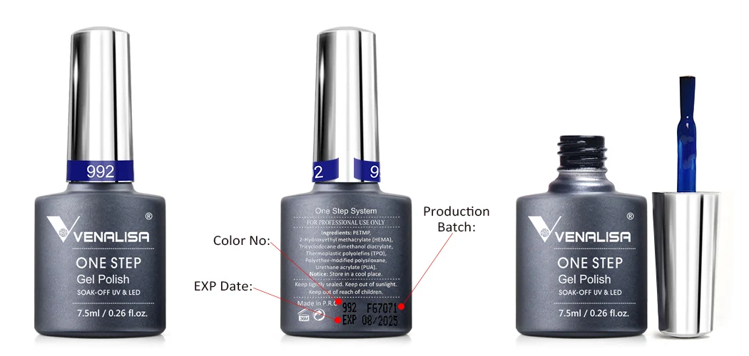 6 Teile/satz TPO FREI Venalisa Schnelle Bau Gel Nagellack Kit Halten Nagel C Arc Soak off UV LED Semi permanent Gelee Farbe Gel – Detail 13