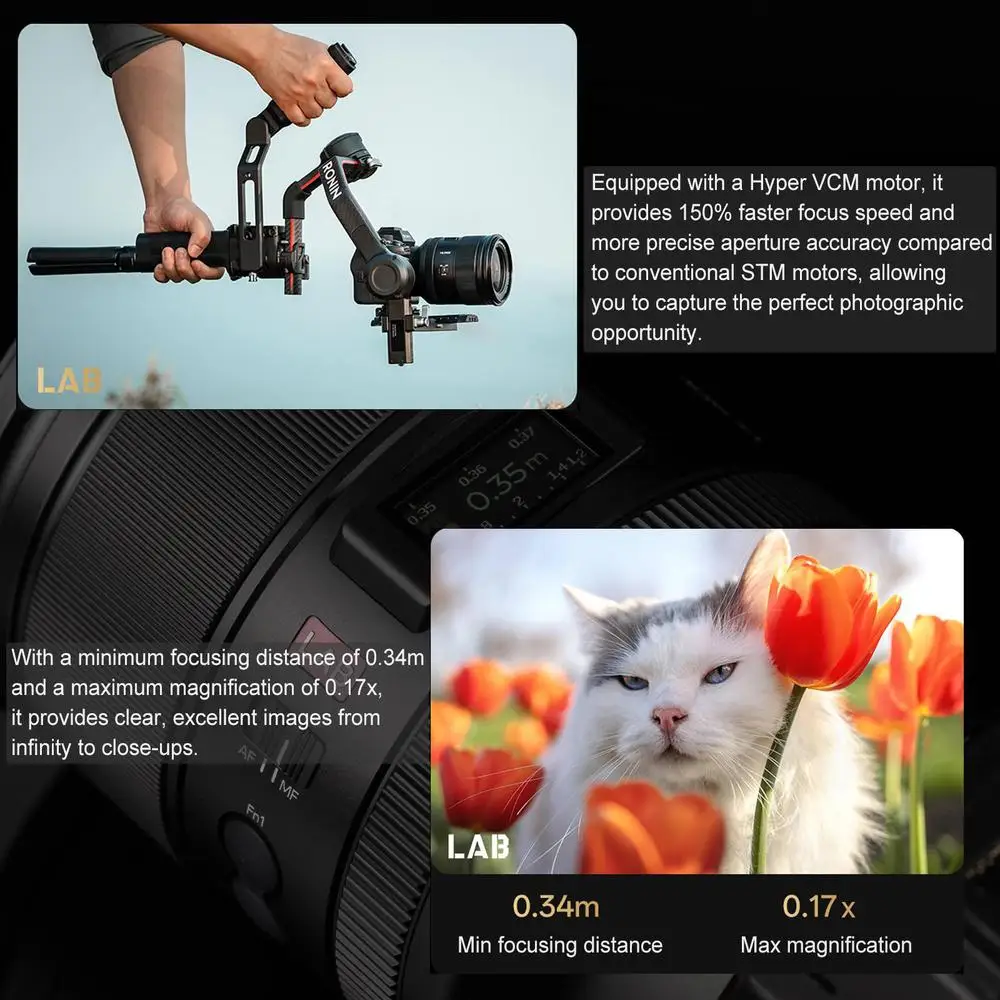 Lente de quadro completo VILTROX 35mm F1.2 LAB FE para Sony E, lente principal de foco automático para Sony E-Mount A7SIII A7III A7RIII A7IV A7RIV A9 A1