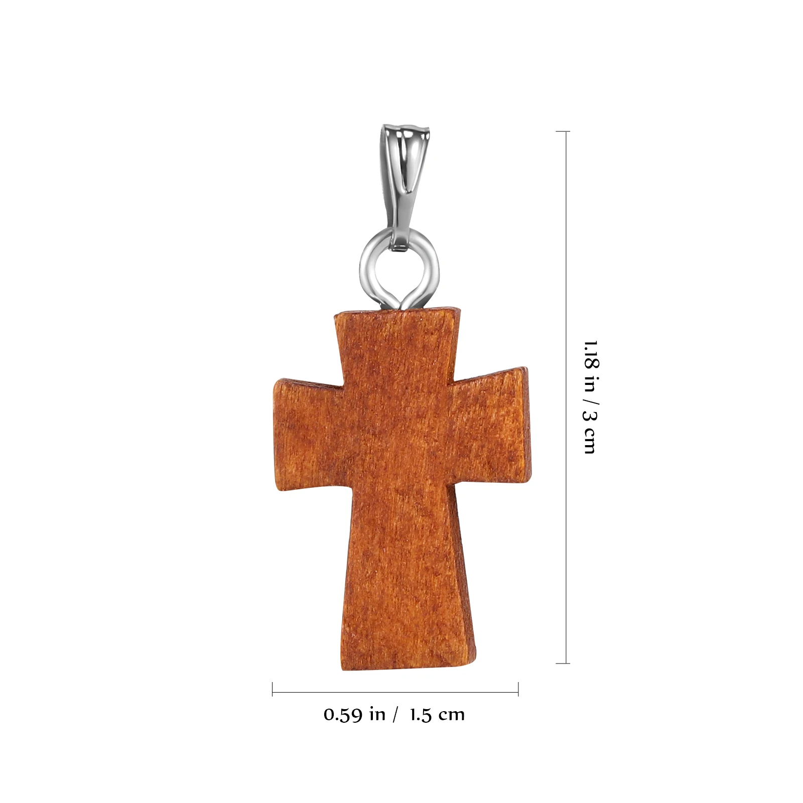 

15Pcs Cross Wooden Jewelry Charms Durable DIY Supplies Decorations for Necklace Bracelet Keychain Crafts Cross Charms