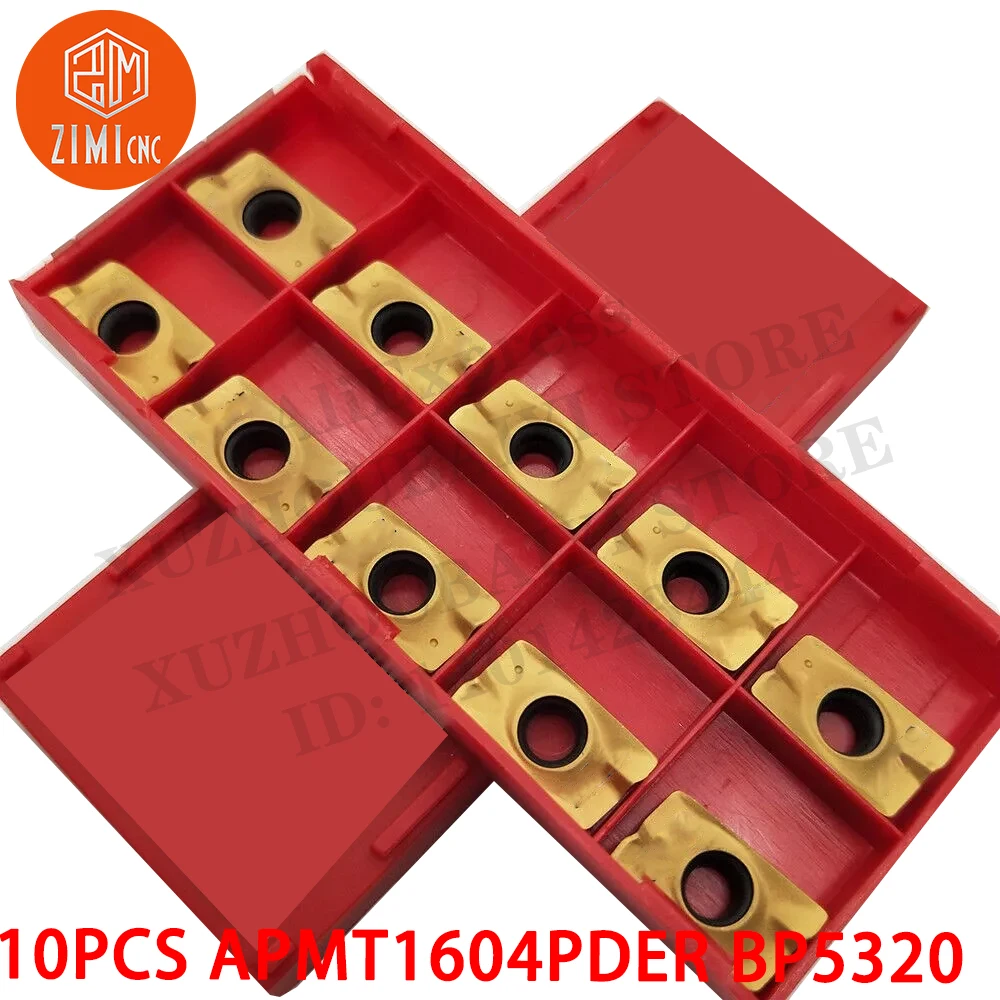 

10PC APMT1604PDER BP5320 for BAP 400R Insertion by holder Carbide milling r0.8 Carbide Inserts CNC metal mechanical cutting tool