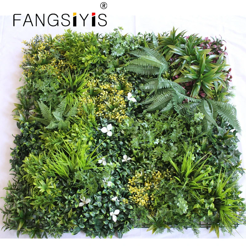 

50/100cm Fake Plant Artificial Plant Wall Plastic Lawn Turf Moss Grass Wall Fence DIY Outdoor Garden Home Simulation plant wall