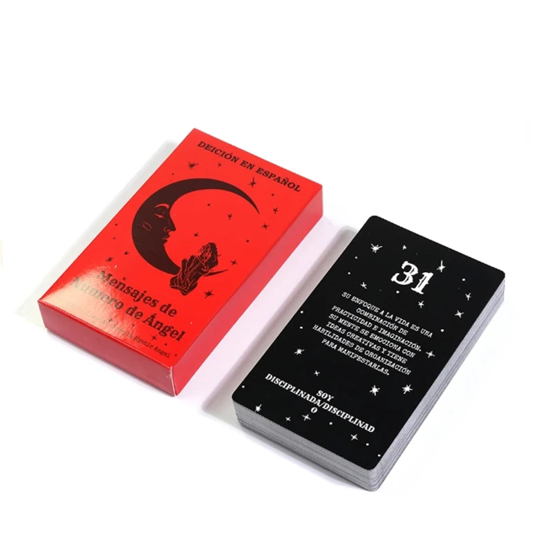 Newest Angel Number Messages Tarot Cards Fortune Telling Oracle 44pcs cards Fate Divination Tarot Deck Family Party Board Game