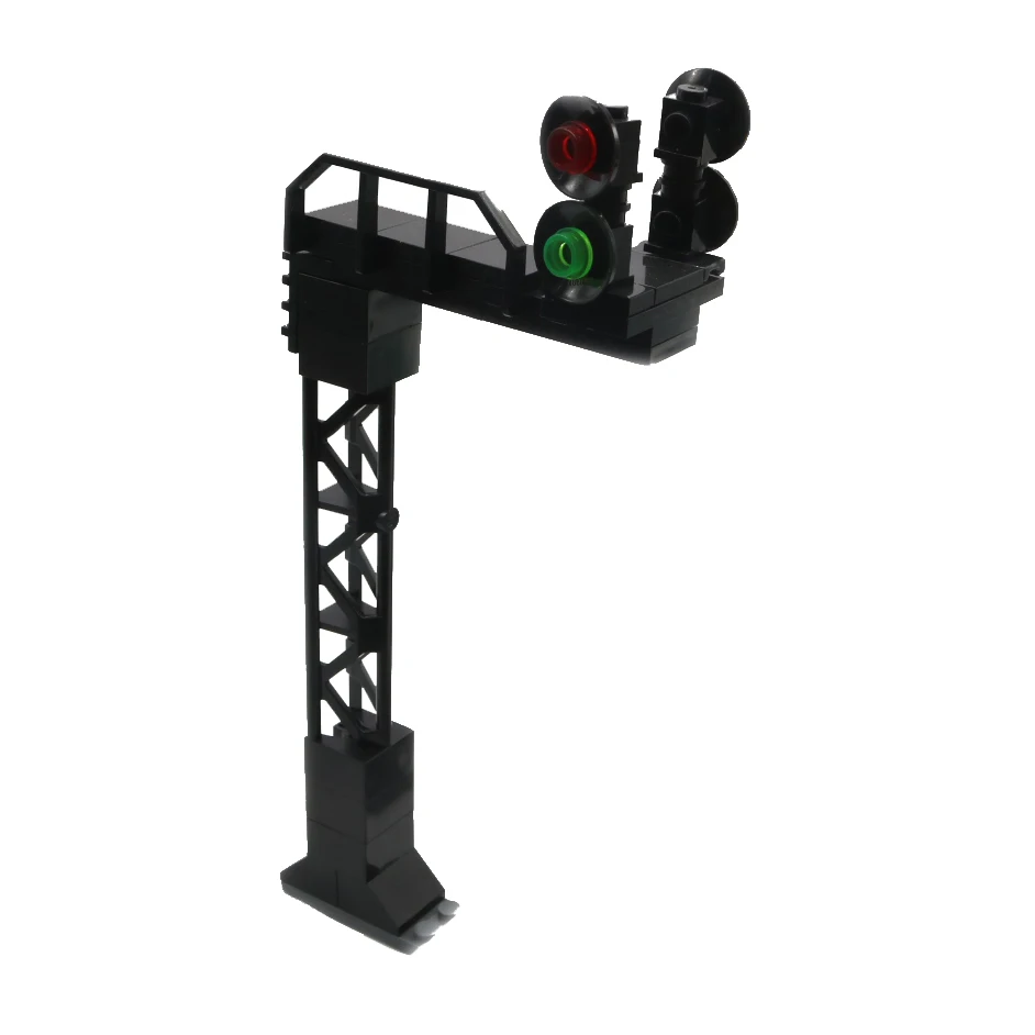 MOC Building block train traffic light street signal light building block models city street view parts DIY brick toys