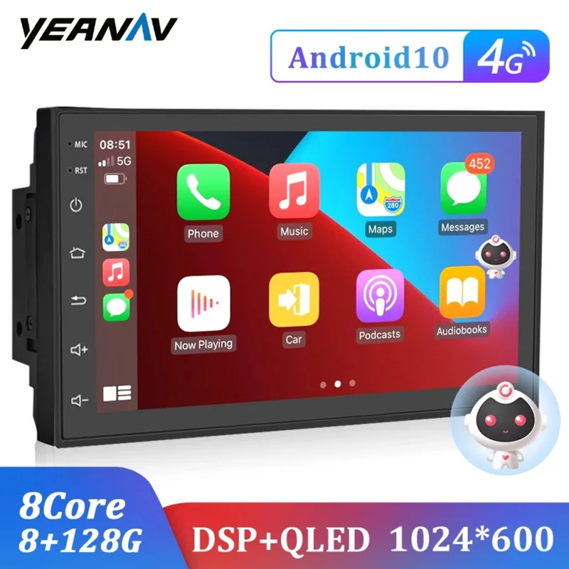 

Yeanav 8G 128G Car Radio GPS 2 Din Android 10.0 Auto Carplay Universal 7" For Volkswagen Nissan Hyundai Toyota Multimedia Player