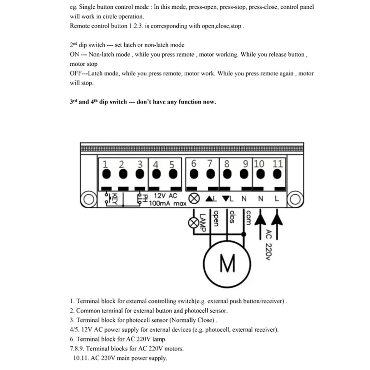 goodidea AC 220V Rolling Door Motor Control Panel , Central Motor Control Panel ,for Tubular Garage Roller Shutters