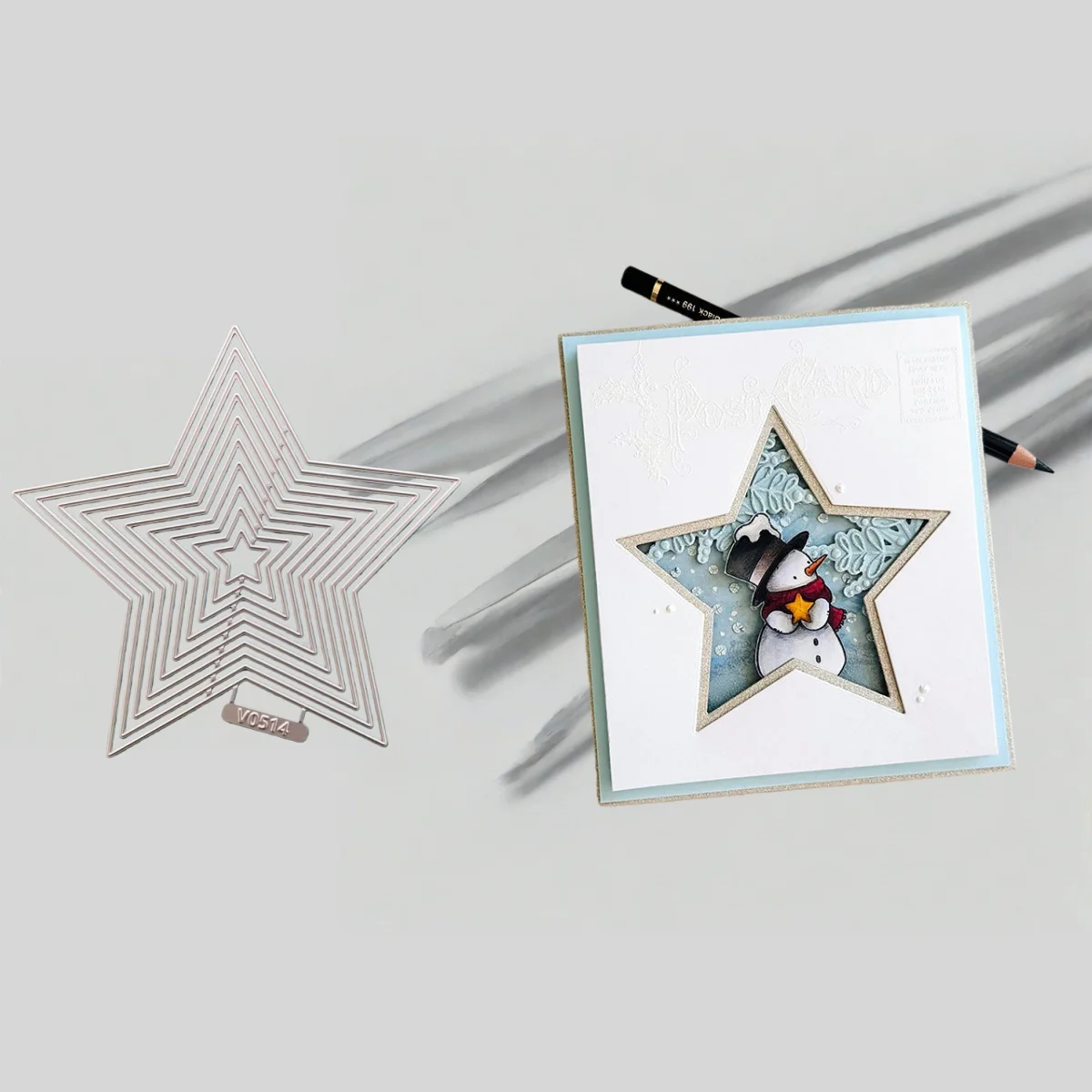 

Nested Stars Metal Cutting Dies for DIY Making Card Scrapbook Embossed Paper Album Craft Supplies Template Decoration