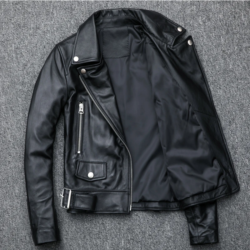 YR!Free shipping.Wholesales.Brand womens motor genuine leather jacket.fashion sheepskin coat.cool slim leather jacket,plus size