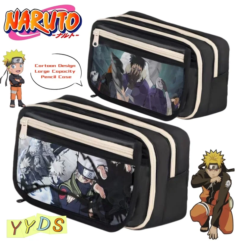 Naruto Anime Charakter Uzumaki Naruto Federmäppchen Hochwertiges, modisches, mehrschichtiges, tragbares Federmäppchen mit großem Fassungsvermögen