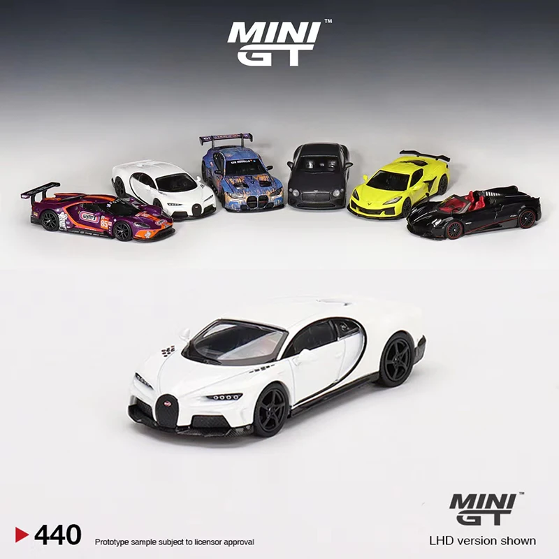 

MINI GT 1:64 Model Car Chiron Alloy Die-Cast Super Sport White #440 LHD