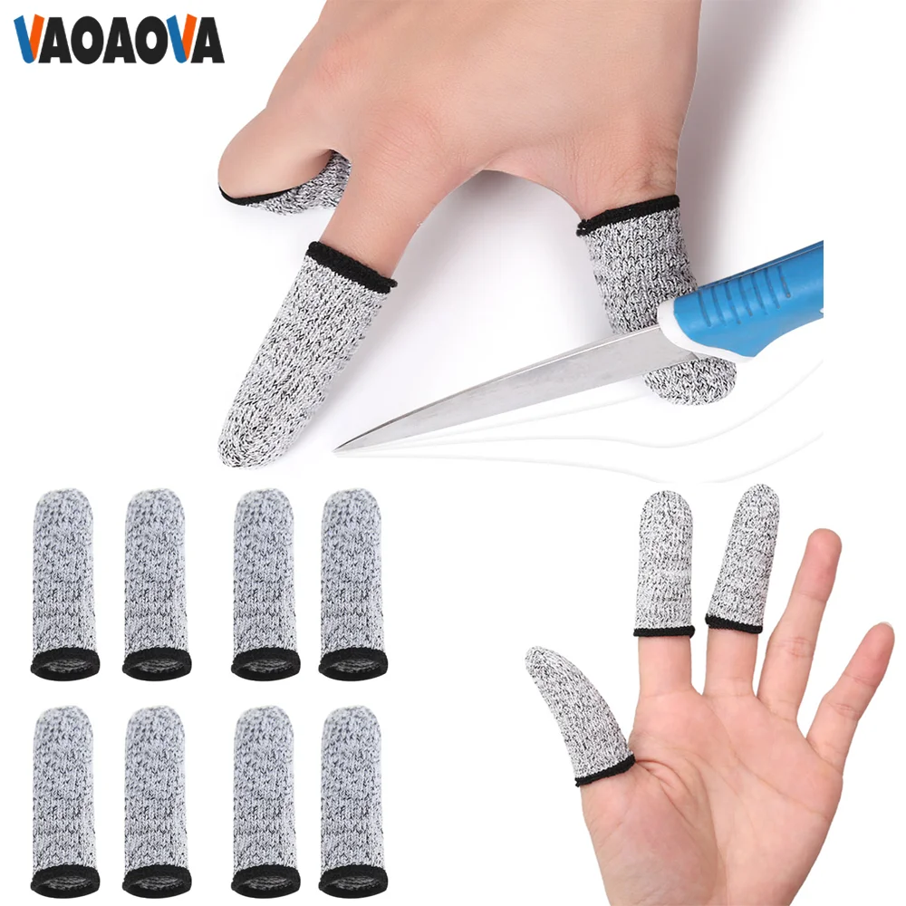 1 Pair Finger Cots Cut Resistant Protection Finger Sleeve Gloves Life Extender For Kitchen Work DIY Sculpture Anti-Slip Reusable