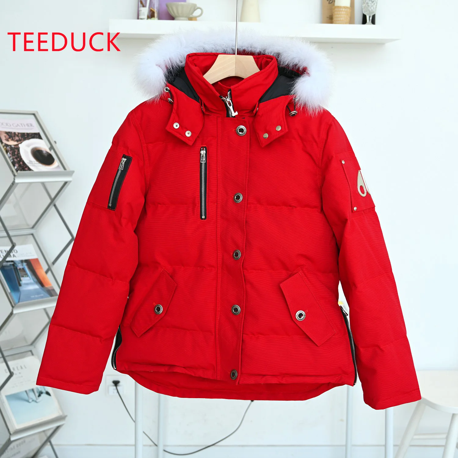سيدة العلامة التجارية الكندية أسفل سترة المرأة معطف طويل مقاوم للماء أوزة أسفل معطف إكسبيديشن أصيلة الفراء طوق مناسبة ل-30 °   ج