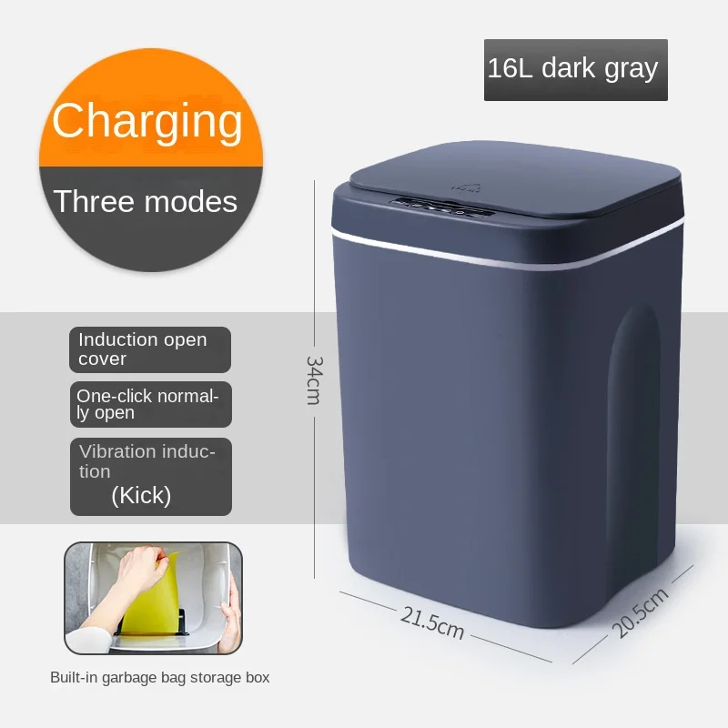 16L Smart Trash Can pattumiera Automatic Touch bagno immondizia toilette riciclare cestino dei rifiuti cestino del sensore della cucina per secchio