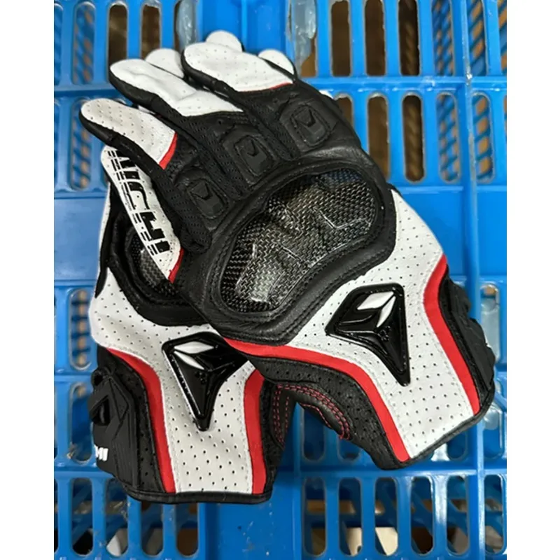 Men's Genuine Leather Motorcycle Gloves RST390 391 Motocross Racing Spring Autumn Touch Screen Guantes Moto