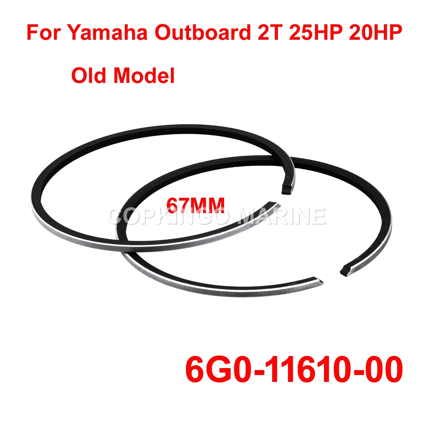 Boat Piston Ring STD 67MM For Yamaha Outboard Motor 2T 25HP 30HP 6G0-11610-00 ;656-11610-02 Old Model