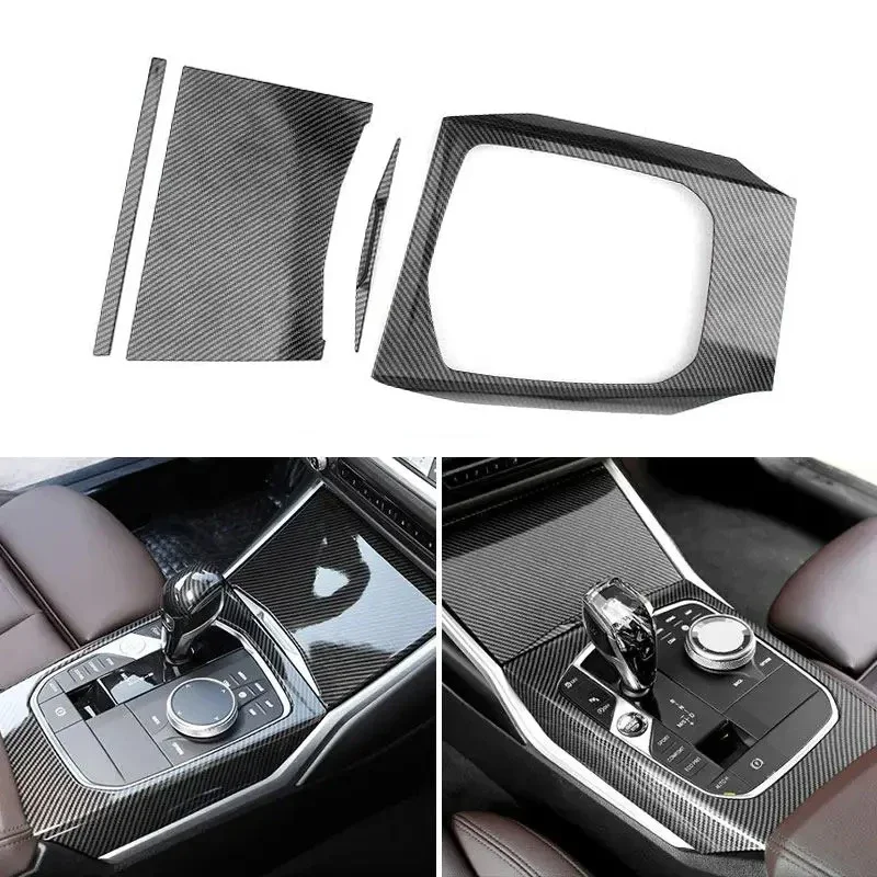 

For BMW 3 Series G20 G28 2019-2022 Carbon Fiber Interior Kit Dashboard Console Gear Shift Panel Decoration Cover Trim Stickers