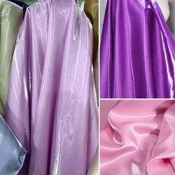 Purple Luxury Glossy Metallic Liquid Satin Fabric Shiny Gloss Silk Satin for Dress Suit Clothing Designer Material DIY Evening