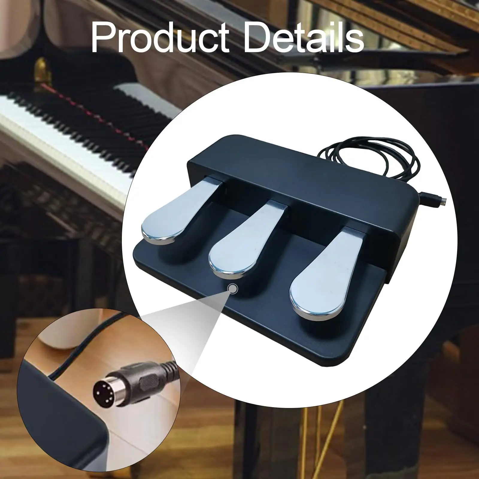 3 وحدة دواسات ناعمة من Sostenuto Sustain دواسة محمولة عالية الجزء مباشرة تحل محل لوحات مفاتيح البيانو الكهربائية