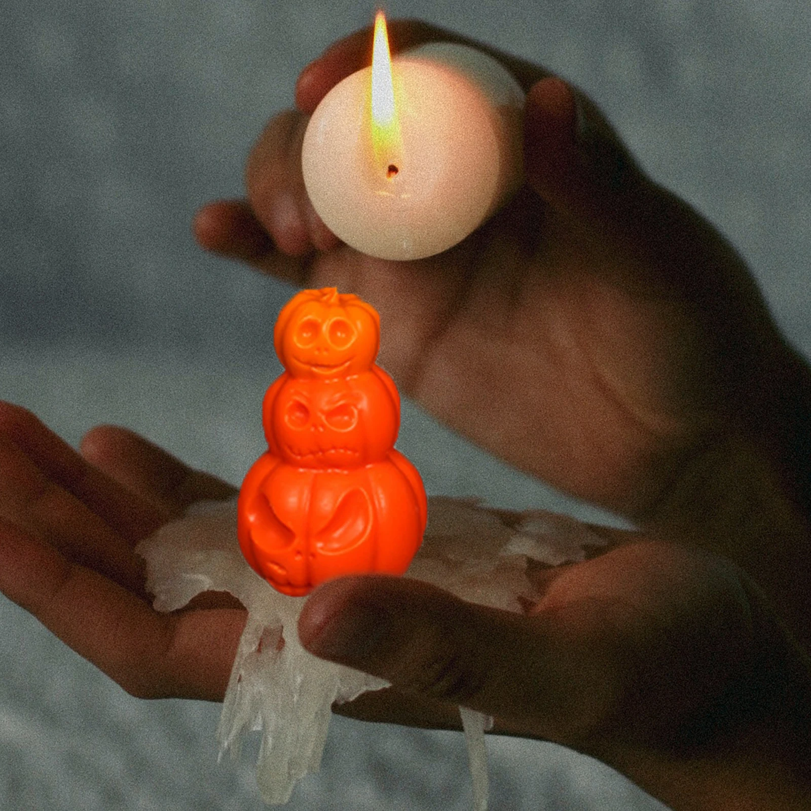 

Pumpkin Expression Molds Halloween Silicone Mold Reusable Casting Diy Pumpkin Shaped Soap Craft Work Easy Demould