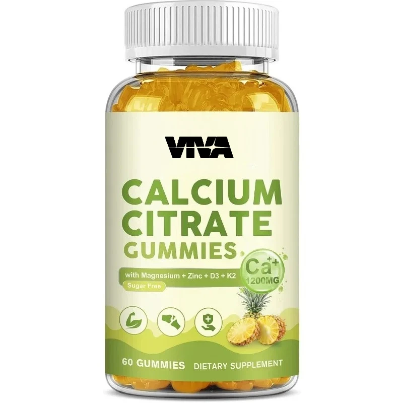 

Конфеты с цитратом кальция 1200 мг содержит витамин D3, кости, мышцы, суставы, поддержка здоровья иммунитета, без сахара, аромат ананаса