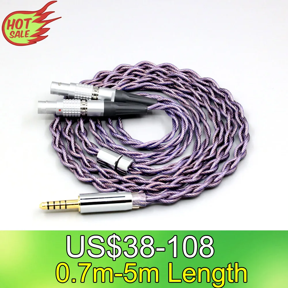 

Type2 1.8mm 140 cores litz 7N OCC Earphone Cable For Focal Utopia Fidelity Circumaural Headphone 4 core 1.8mm LN007893