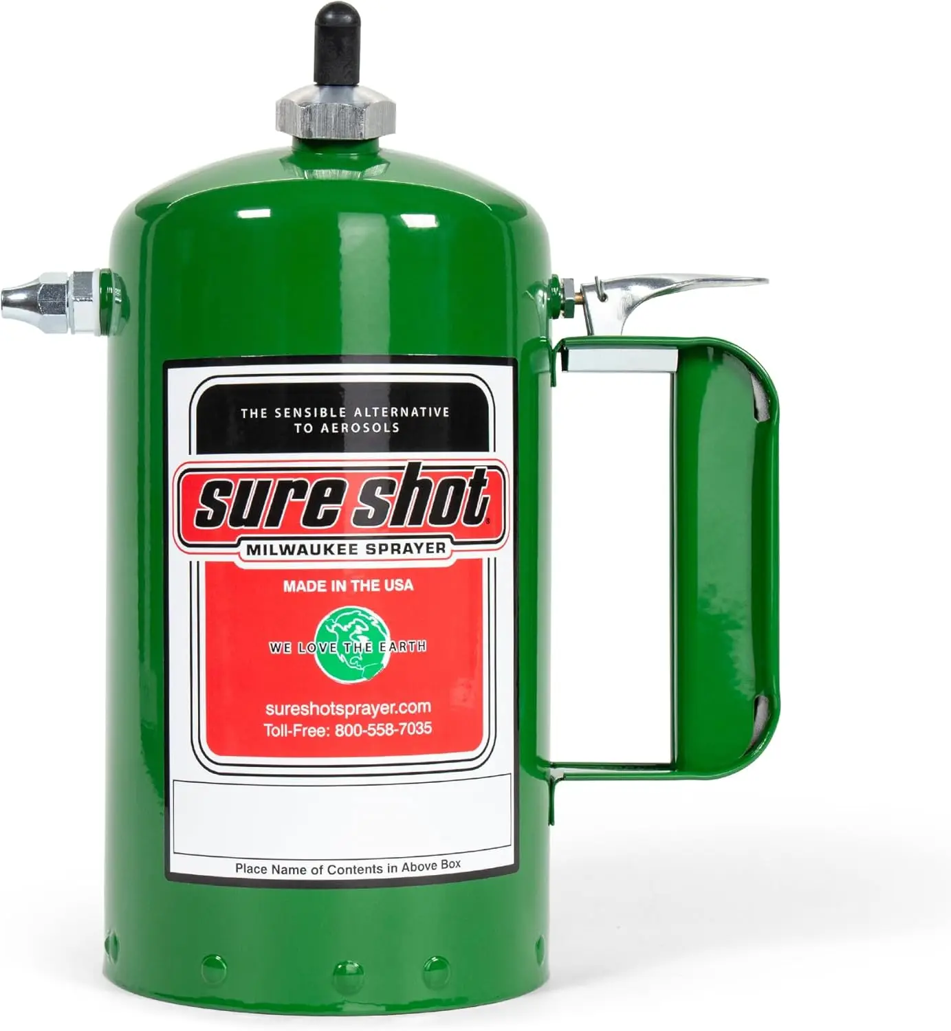 

Многоразовый распылитель под давлением для масла, растворителей, смазочных материалов — прочная стальная канистра с латунными насадками — сделано в США — 32 унции