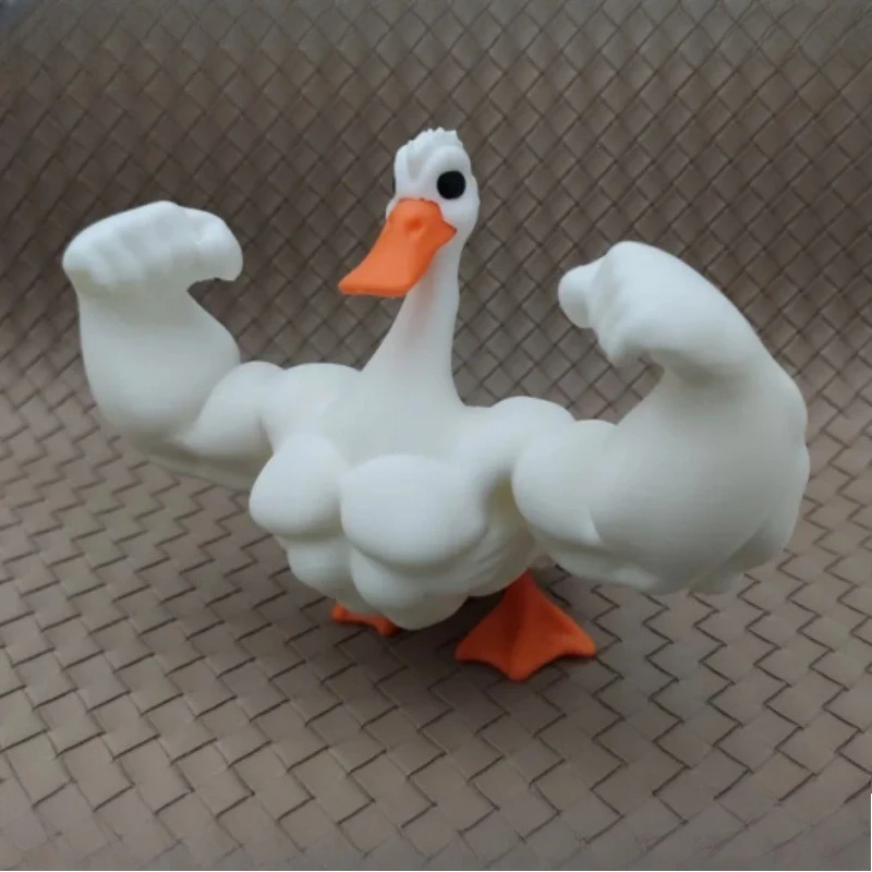 

3D-printed muscle goose figurine garden decoration desktop accessory home decor