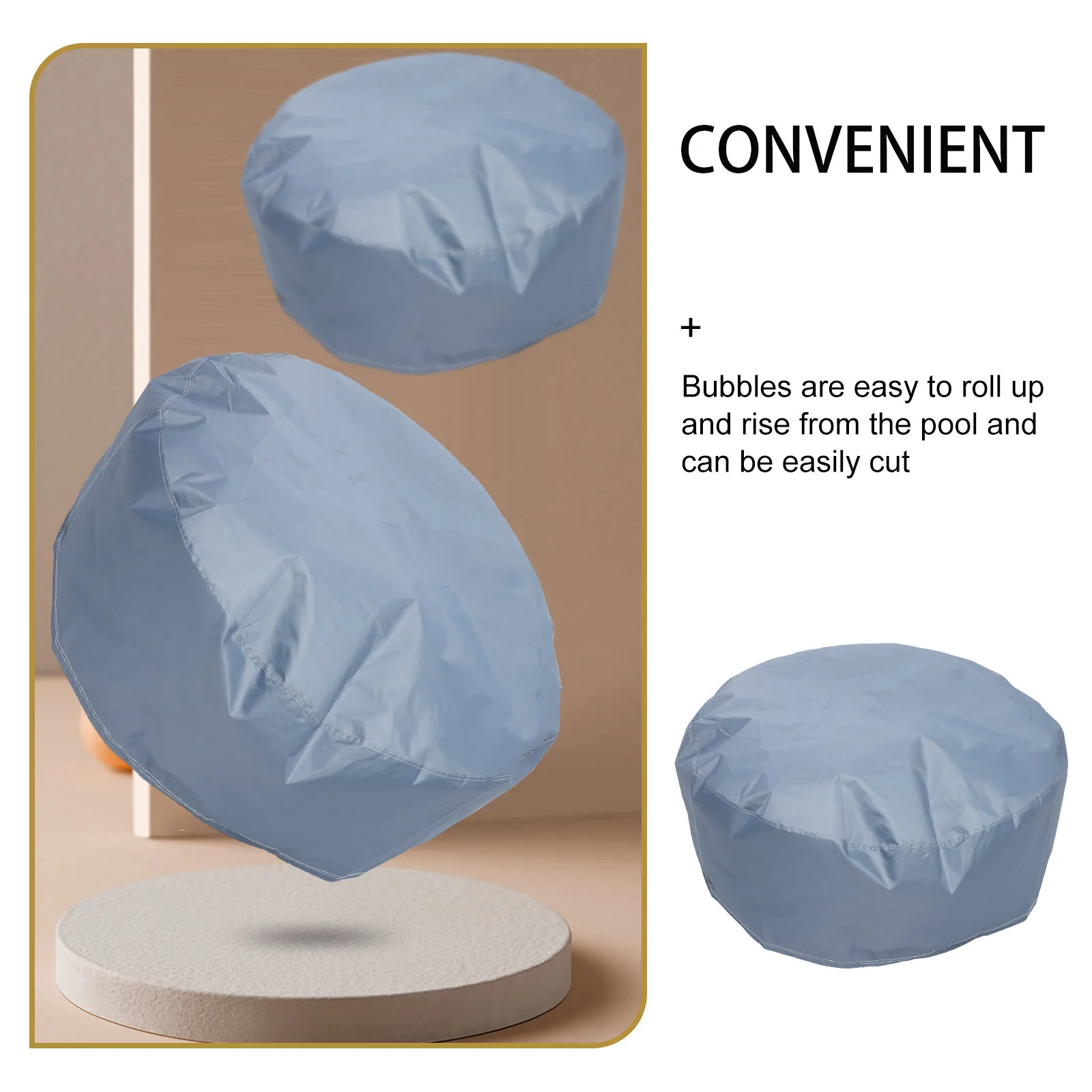 プレミアムオックスフォード布製の丸型プールカバー 防水 防塵 紫外線防止 屋外屋内浴槽スイミングプール用