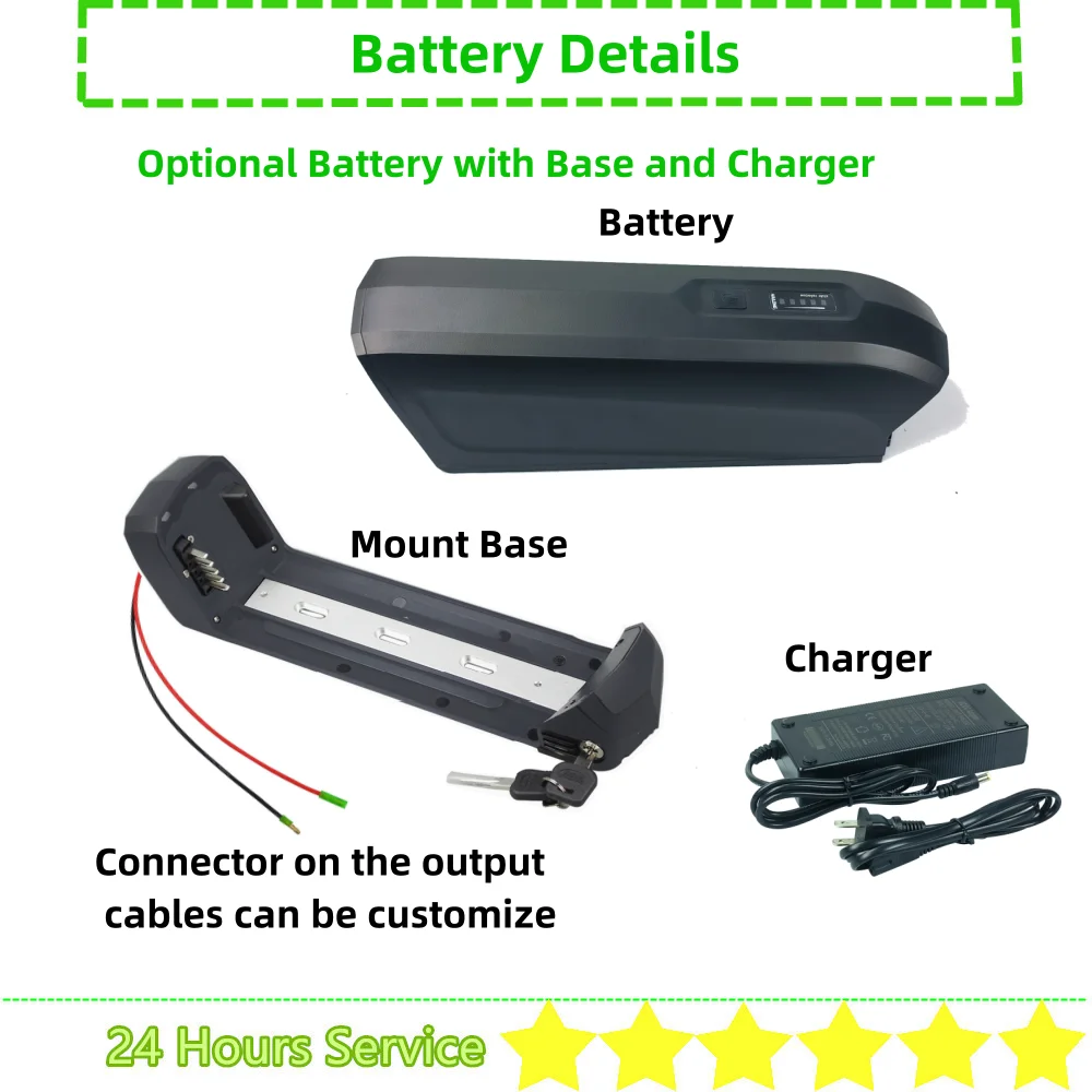 36V Ebike Battery Hailong 2 Side Open 36V 10.4Ah 14Ah 48V 10Ah for Huffy Everett E4860 E4880 Transic Teronic Everett Plus