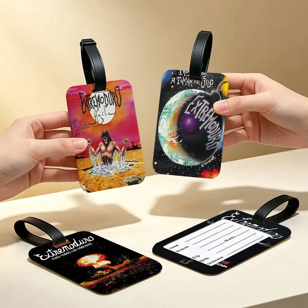 extremoduro Vintage Band Album  Travel Suitcase Luggage Tag PVC Information Card Cover Anti lost Name Marker For Backpack Bag