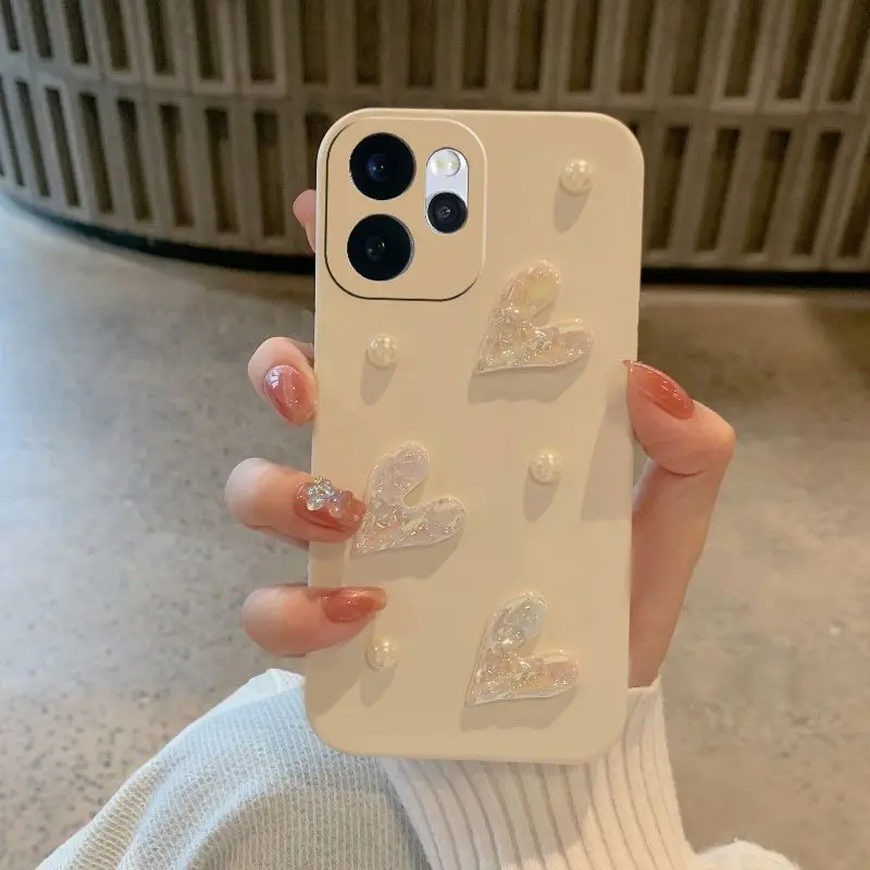 For  Reno15  Reno15 Pro Reno14 Pro Reno15F Reno15C  Reno14F Reno13F Reno13  Laser Love Heart Peals Soft Slicon TPU phone case