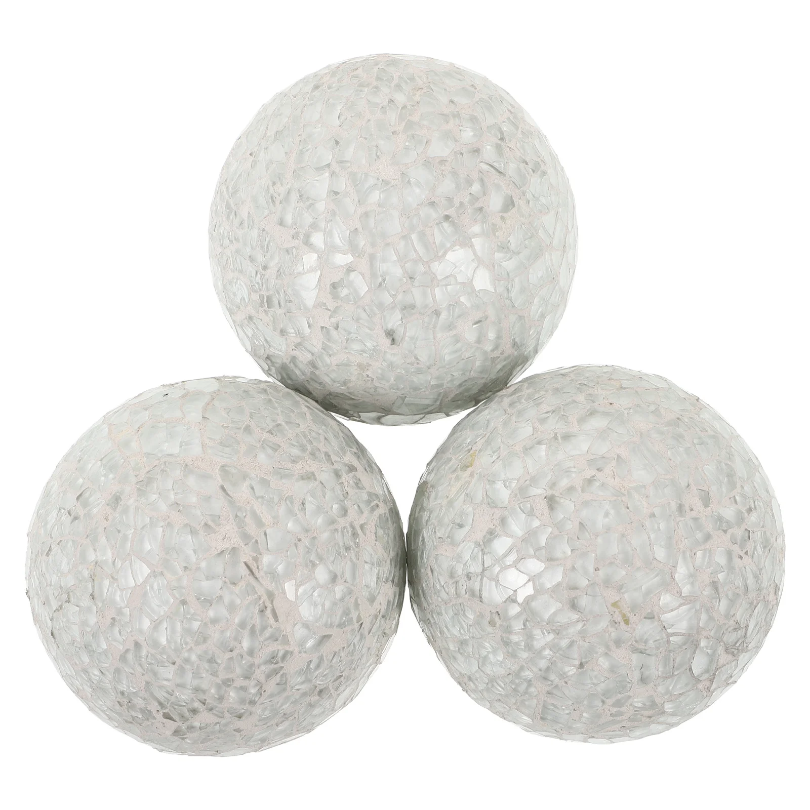 

3Pcs Decorative Glass Balls Mosaic Sphere Ornaments Party Wedding Home Desktop Tabletop Decor Sphere Ball Crafts
