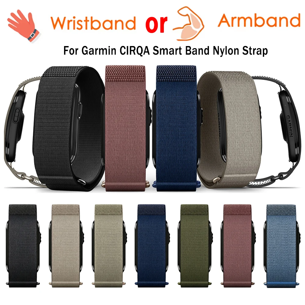 Image of Neues Nylon-Uhrenarmband für Garmin CIRQA, Ersatz-Armband, leicht, für Garmin CIRQA Smart Band, atmungsaktiv, verstellbar, Sport.