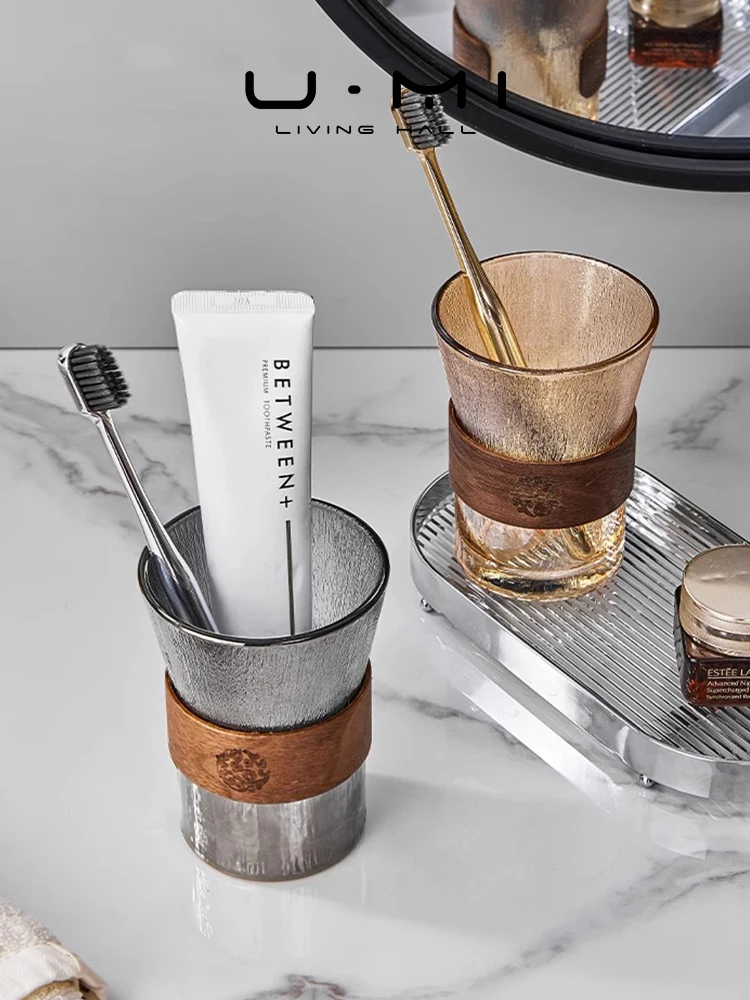 

Simple Couple Glass Toothbru Holder Set Batoom High End Toilet Tank Cup U Mi LIVING Xiwen Creative Wa Cup