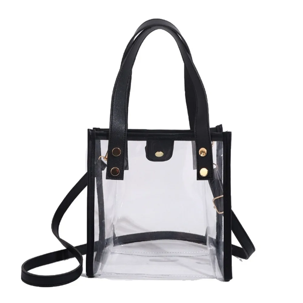 

Simple Storage Bag PVC Transparent Bag Summer Jelly Bag Women Handbag Cosmetic Bag Tote Bag Crossbody Bag Sports