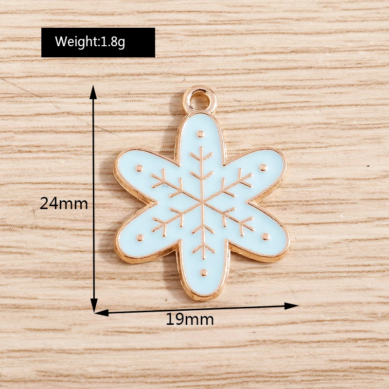 10 stücke Cartoon Emaille Weihnachten Schneemann Charms Anhänger für Schmuck machen Tropfen Ohrringe Halsketten Armbänder DIY Handwerk liefert – Detail 14