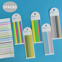 5Packs/Set Transparent Sticky Notes Self-Adhesive BookMarkers Annotation Reading Book Clear Tab Kawaii Cute Stationery