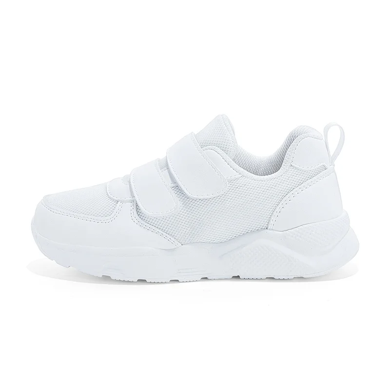 Zapatillas deportivas con gancho y bucle para niños, zapatos blancos transpirables para caminar, zapatillas de deporte de malla, sandalias ligeras de primavera, talla 28-38