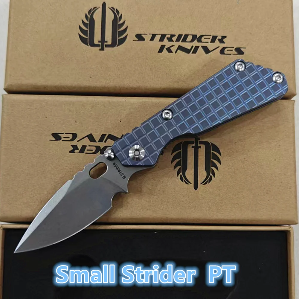 

Strider PT Ceramic Bearing Titanium Handle With Steel Insert Mark CPM154 Folding Knife Tactical Pocket Camping Outdoor EDC Tool