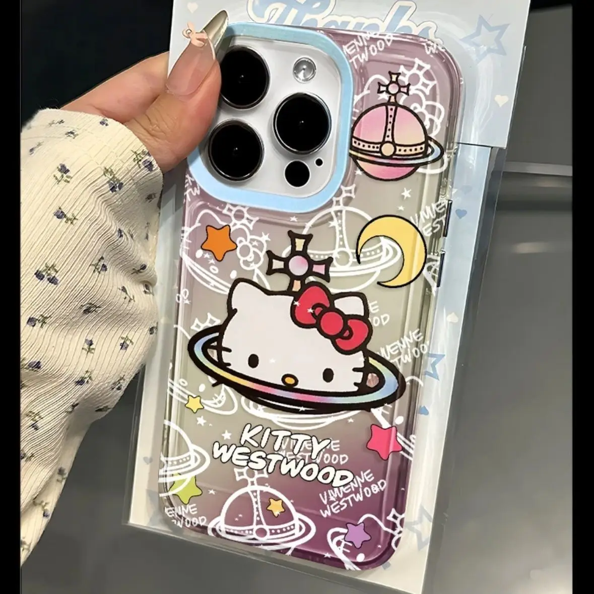 Cartoon Spaceship Hello Kitty Clear Space Phone Case For Xiaomi Redmi NOTE 8 9 9s 10 11 12 13 13C K30 K50 Pro Plus 4G 5G Cover