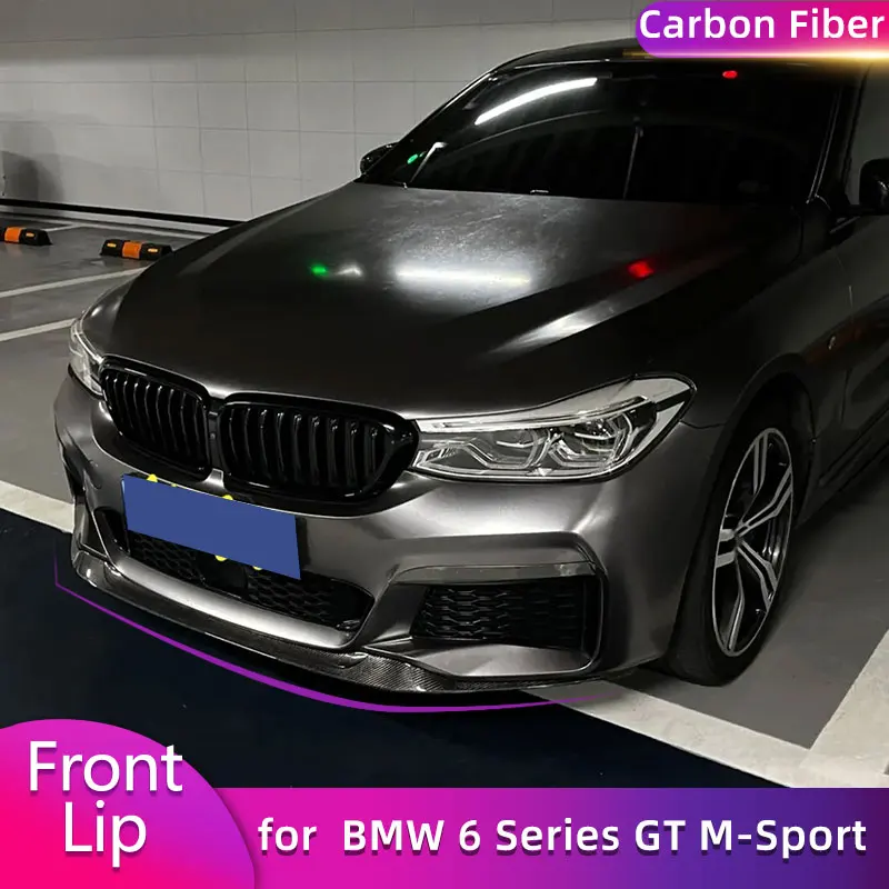 

Carbon Fiber Front Bumper Lip Spoiler for BMW 6 Series GT M-Sport 2017-2020 Car Racing Front Lip Chin Apron Guard Body Kit