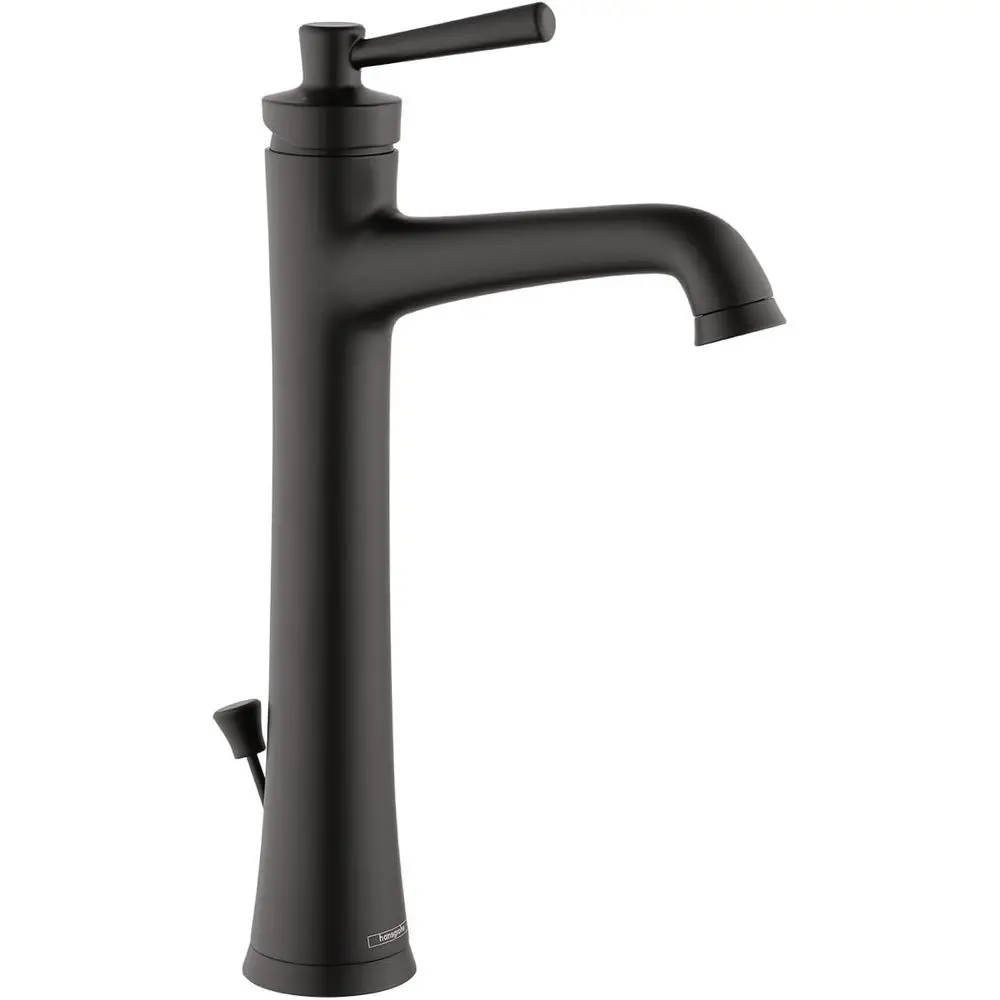 

1.2 GPM Matte Black Single-Hole Faucet with Up-Drain, 13.25-Inches Tall